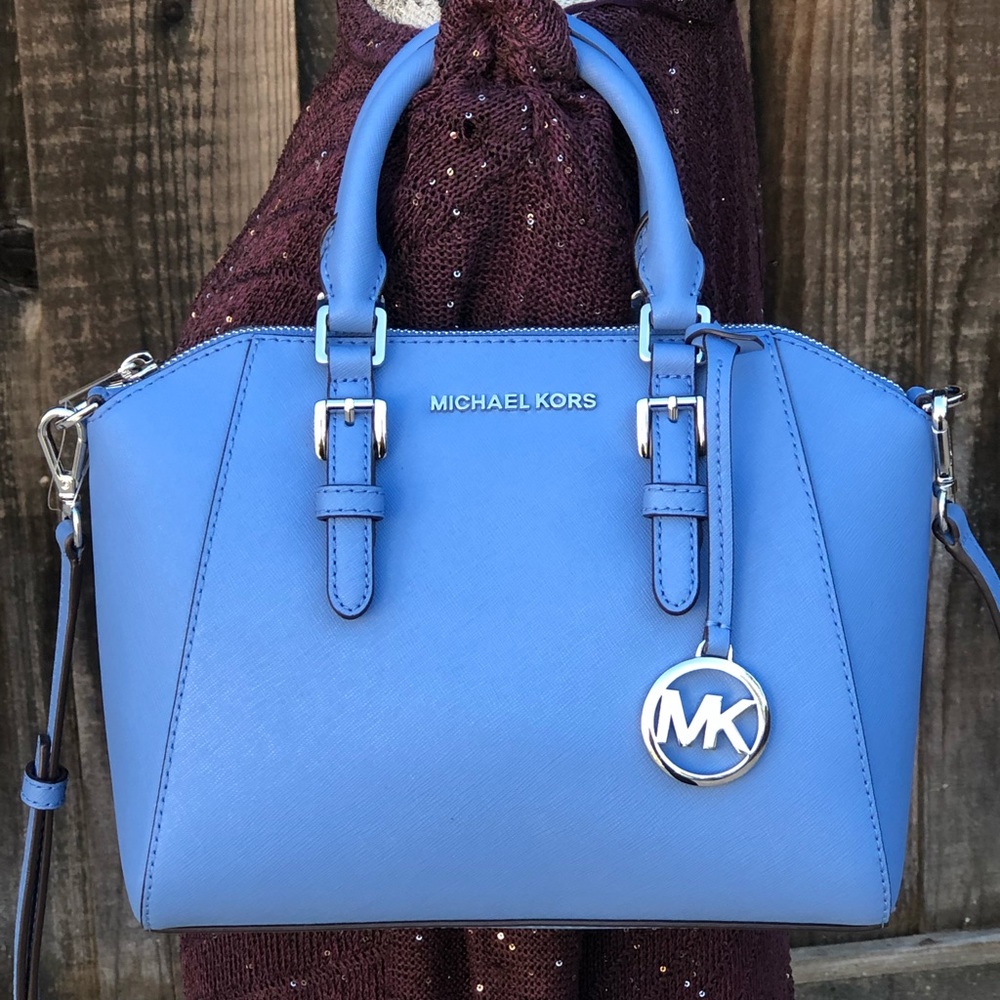 NWT Michael Kors medium ciara handbag French Blue - Picture 2 of 8